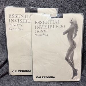 Brand New - Calzedonia Essential Invisible Tights -2pairs Black size 3 /M